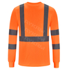 Maglietta di sicurezza aykrm ad alta visibilità riflettente hi vis a manica lunga maglietta （APT3-015）