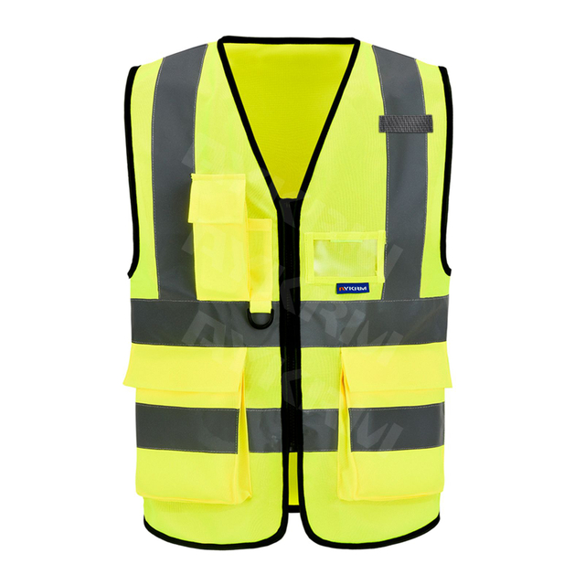 AYKRM Custom Logo Personalisierte gedruckte gedruckte Sichtbarkeit reflektierend 2 Zwei-Ton-Arbeitskonstruktion Sicherheitsweste （AW6B-003）
