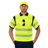 Aykrm High Vis Reflection Safety Polo Shirt, High Visibility Construction Work Short Sleeve Shirt (APT8-004)