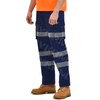 Aykrm Herren Hi Vishose hohe Sichtbarkeit Ladung Arbeitskleidung weiche Hochleistungs-Multi-Pocket-Pflegehosen Reflektierende Klebeband Hosen （AT1-013）