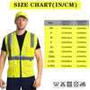 Aykrm Reflective Safety Vest for Women Men High Visibility Security With Pocket Zipper （AW6B-011）