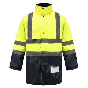 AyKRM hohe Sichtssicherheitsjacken für Männer 5 in 1 hi vis reflektierende Wintermantel wasserdichte Schicht (AC1-012)
