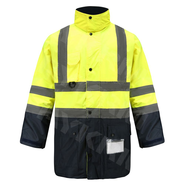 Aykrm High Visibility Safety Jackets for Men 5 in 1 Hi Vis Reflective Winter Jacket Waterproof Coat (AC1-012)