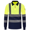 AYKRM 5XL 6XL Long Sleeve Hi Vis Viz Visibility Safety Work Polo Shirt Hi Vis Polo Shirt (XS-8XL) （APT9-001）