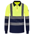AYKRM 5XL 6XL Long Sleeve Hi Vis Viz Visibility Safety Work Polo Shirt ...