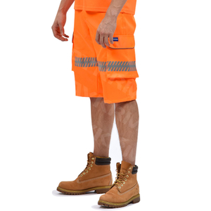 Aykrm Reflective High Visibility Hi Viz Safety Work Wear Shorts Cargo Shorts Multi Pockets （AT8-001）