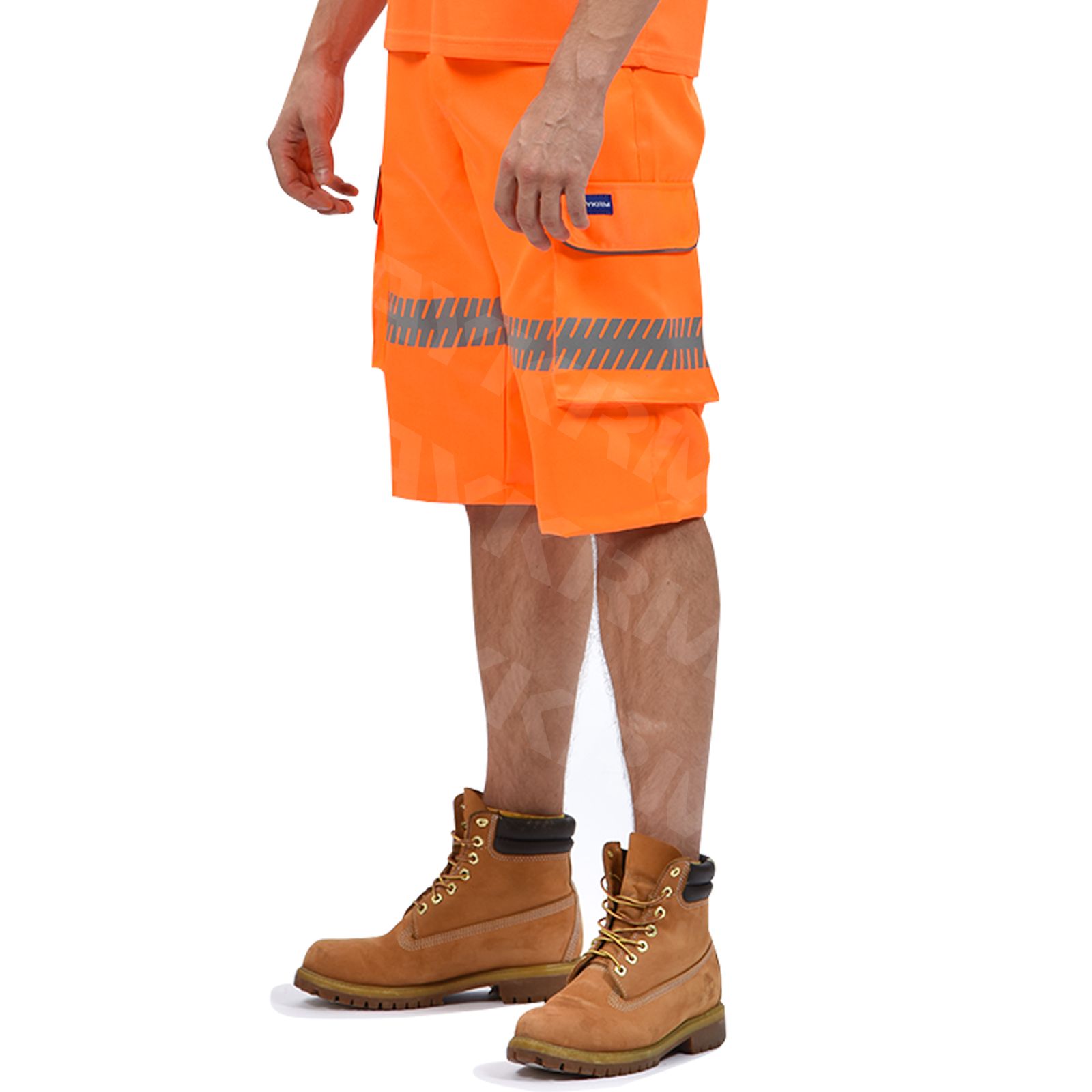Aykrm Reflective High Visibility Hi Viz Safety Work Wear Shorts Cargo Shorts Multi Pockets （AT8-001）