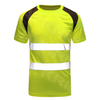 AYKRM High Viz Tee Shirt 2 Band Brace Work Round Neck T-Shirt Breathable
