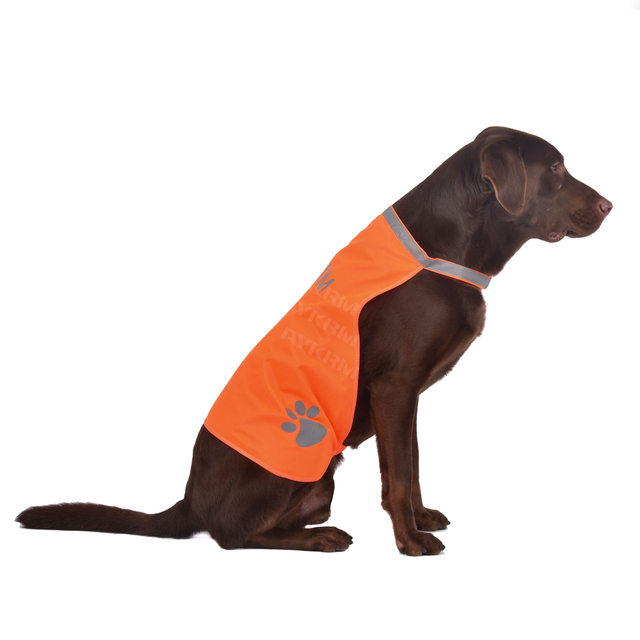 Aykrm Dog Reflective Vest Adjustable Dog Safety Vest Service Dog Vest Pet Dog High Visibility Apparel for Hunting Outdoor Activities Walking at Night (AP0-004)