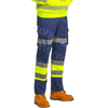 Aykrm Herren Hi Vishose hohe Sichtbarkeit Ladung Arbeitskleidung weiche Hochleistungs-Multi-Pocket-Pflegehosen Reflektierende Klebeband Hosen （AT1-013）