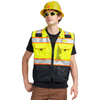 AYKRM Heavy Woven Two Tone Engineer High Vis Reflective Work Construction Cotton Surveyor Safety Vest （AW8M-007）