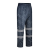 AYKRM Hi Viz 2 Band Reflective Tape Waterproof Rain Hi Vis Safety Over Trouser Work Elasticated Waistband Bottoms Workwear Pants High Visibility Pants Trousers （ATR-024）