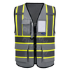 AyKRM Custom Logo Personalisierte gedruckte gedruckte Sichtbarkeit reflektierend 2 Zwei-Ton-Arbeitskonstruktion Sicherheitsweste （AW8M-039）
