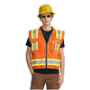 Aykrm Tailado de dos tonos Ingenieros High Vis Trabajo reflectante Seguridad Vest Class 2 con bolsillos de carga (AW8M-006)