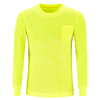 Aykrm Safety Shirt Long Sleeve Breathable Neon T Shirt for Work Warehouse Construction （APT3-014）