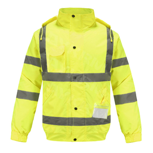 Aykrm High Visibility Reflective Jackets for Men, Waterproof Class 3 Safety Jacket with Pockets, Hi Vis Yellow Coats Mens Work Construction Coats for Cold Weather (AC1-013)