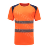AYKRM High Viz Tee Shirt 2 Band Brace Work Round Neck T-Shirt Breathable