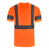 Aykrm Hi Vis Shirts for Men Construction Class 3 High Visibility Shirts, Reflective Safety T-Shirts for Men Women, Short Sleeve Work Shirts with Black Bottom （APT1-018）