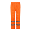 AYKRM Hi Viz 2 Band Reflective Tape Waterproof Rain Hi Vis Safety Over Trouser Work Elasticated Waistband Bottoms Workwear Pants High Visibility Pants Trousers （ATR-024）