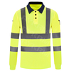 AYKRM 5XL 6XL Long Sleeve Hi Vis Viz Visibility Safety Work Polo Shirt Hi Vis Polo Shirt (XS-8XL) （APT9-001）